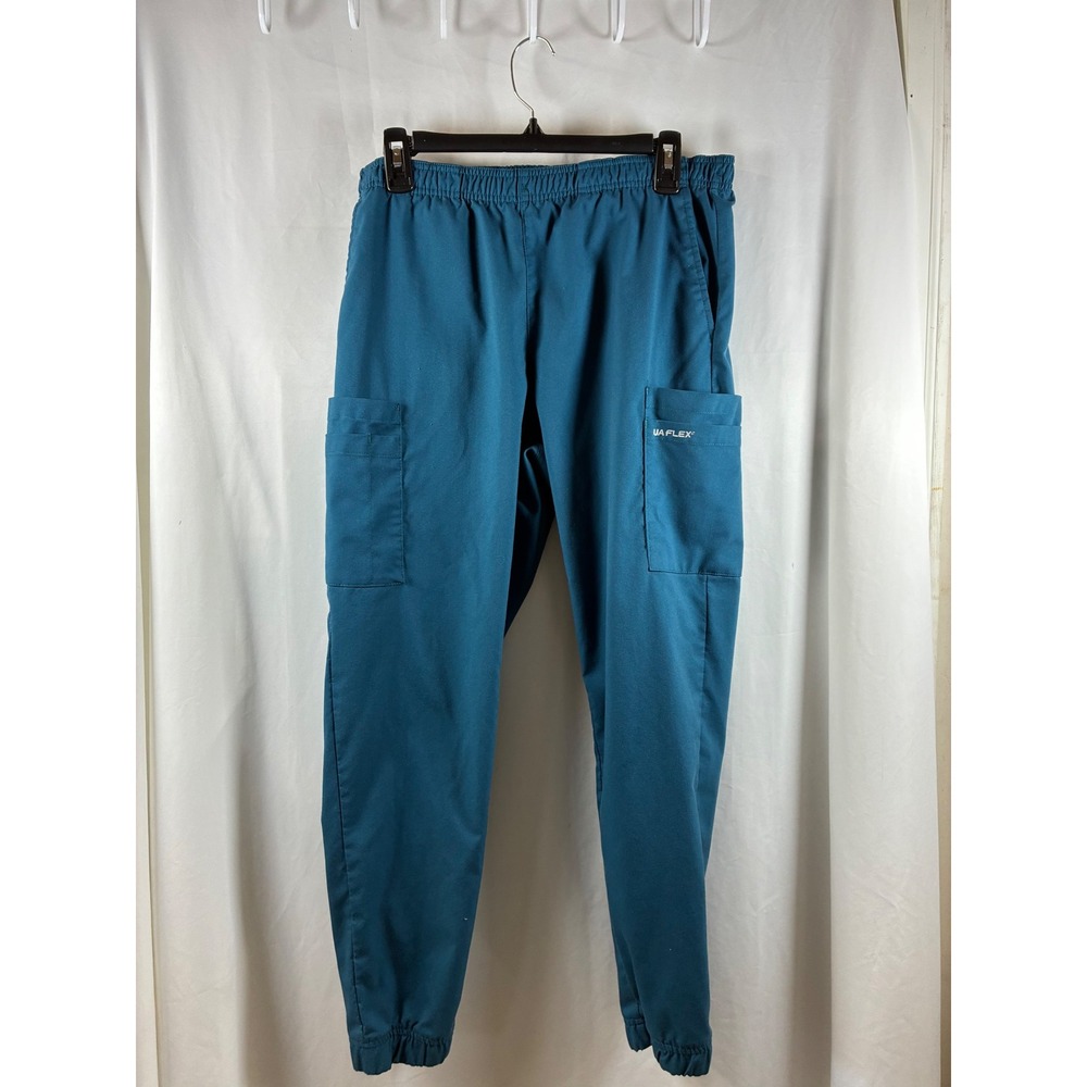 Uniform Advantage UA‎ Flex2 Women Medium Teal Blue Jogger Scrub Pants F2475